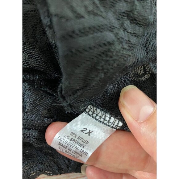 Frederick's Of Hollywood Sheer Black Lace Body Suit - 2XL - Picture 8 of 11